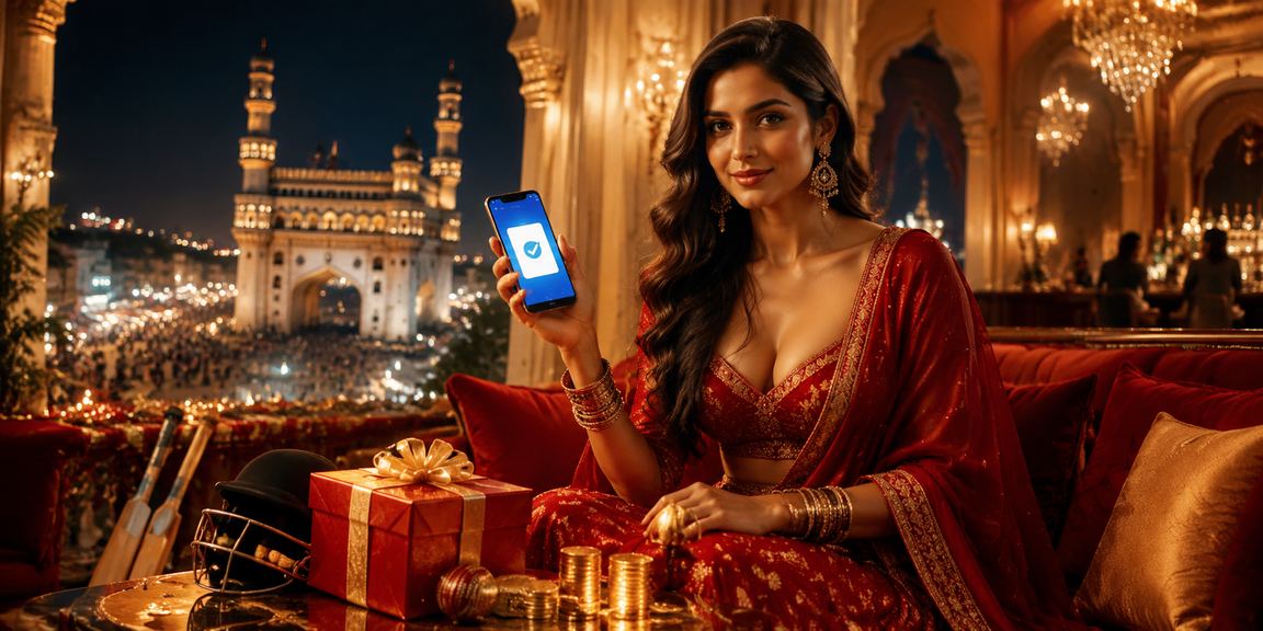 Mobile user making digital payment near Hyderabad Charminar